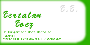 bertalan bocz business card